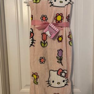 Pink hello kitty spring Easter throw blanket